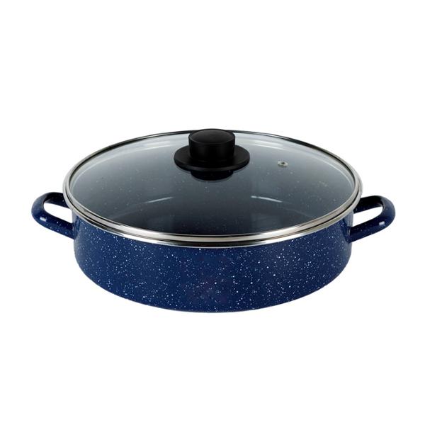 ARROCERA DE 28 CM EKCO AZUL DE ACERO ESMALTADO