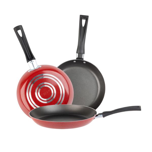 JUEGO DE SARTENES EKCO ROJO 3 PIEZAS DE ALUMINIO