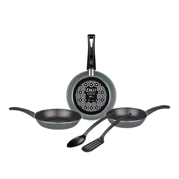JUEGO DE 3 SARTENES EKCO ANKARA DE ACERO ESMALTADO
