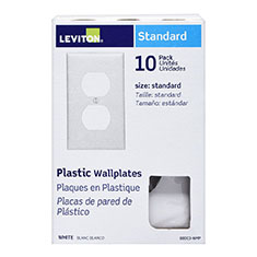 leviton tradicional placas para contacto dúplex plástico blancas 10 piezas