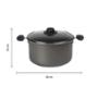 OLLA DE ALUMINIO EKCO 24 CM CON TAPA DE CRISTAL