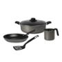 BATERÍA DE COCINA DE 5 PIEZAS EKCO GRIS