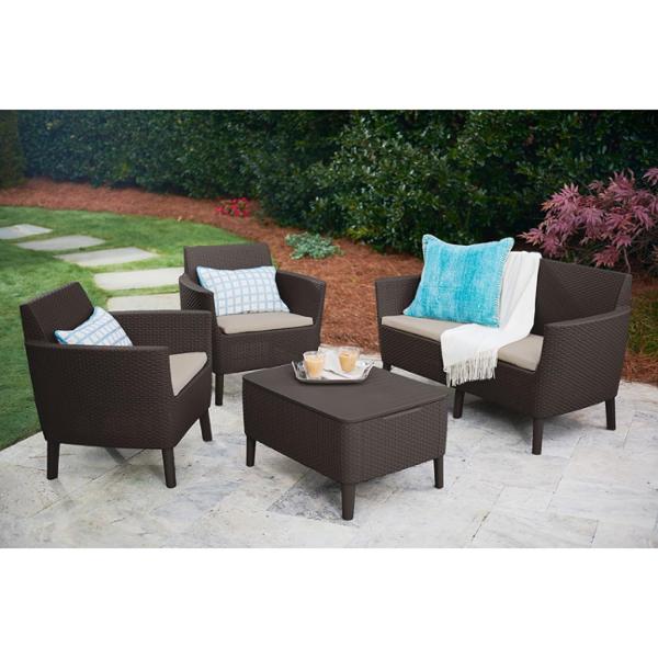 SALA DE JARDIN SALEMO PARA 4 PERSONAS CAFÉ