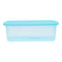 CAJA DE PLÁSTICO CON TAPA 10.7 X 34 X 20 CM AZUL