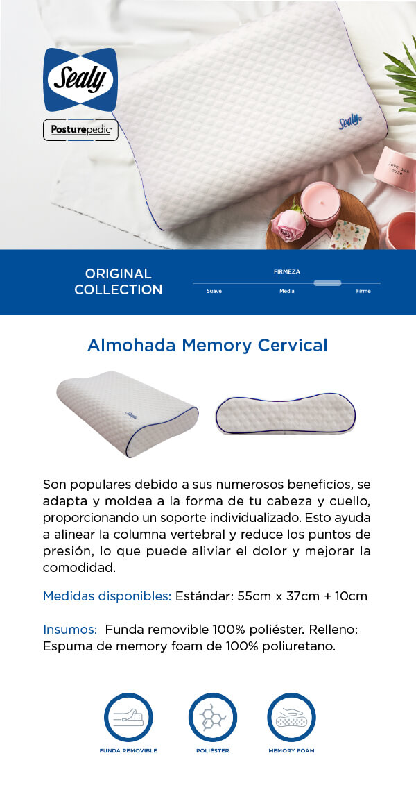 Sealy Almohada King Size TamaÃ±o Memory Foam TamaÃ±o Almohada