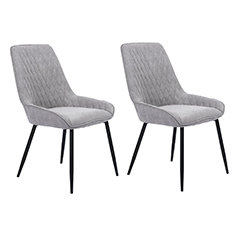 homemake set de sillas de metal 52 x 61 x 85 cm gris 2 piezas