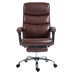 homemake silla de oficina 68x70x123cm marrón