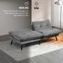 SOFÁ CAMA DE 3 PLAZAS AJUSTABLE GRIS