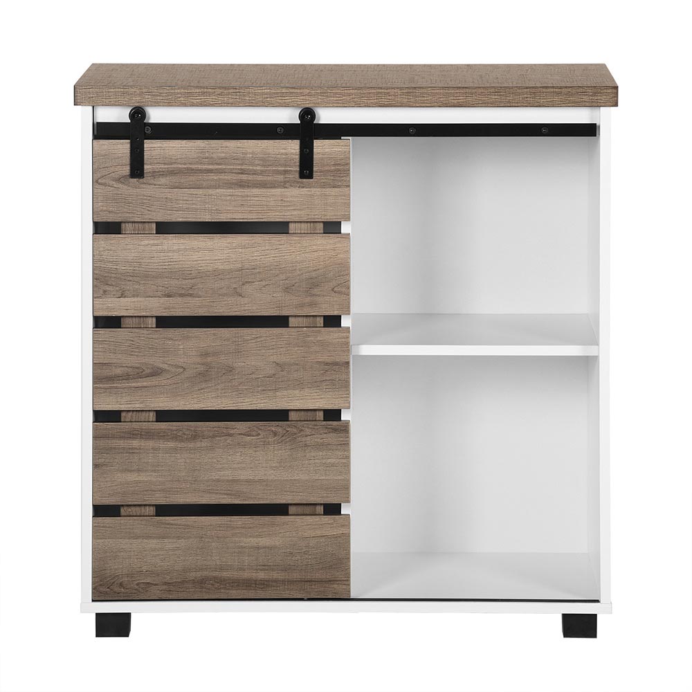 Gabinete de alacena 82x41x82cm walnut y blanco