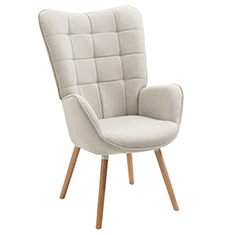 homemake silla sillón individual comfy 69x71x106cm beige