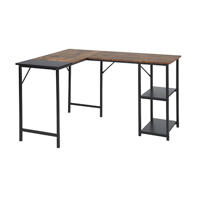 ESCRITORIO PARA COMPUTADORA 124X100X74CM MARRON Y NEGRO