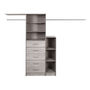 CLOSET LATITUD GRIS NORDICO 5 CAJONES CON MALETERO 149 X 188.5 X 39 CM