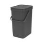 CUBO RECICLAJE CON ASA GRIS 12L BRABANTIA