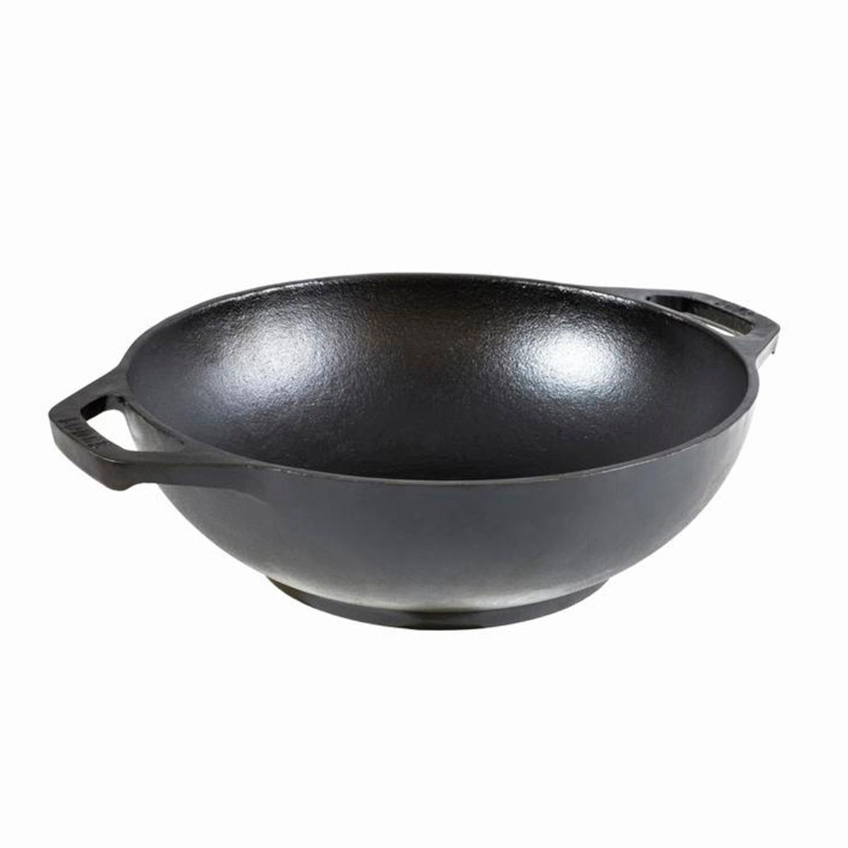 Mini wok con asa hierro fundido negro 23cm lodge
