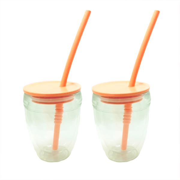 JUEGO 2 VASOS VIAJE PAVINA 300ML DURAZNO BODUM