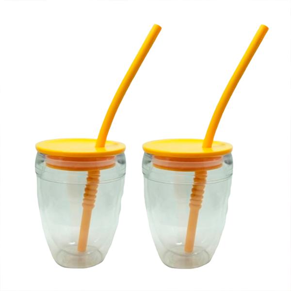 JUEGO 2 VASOS VIAJE PAVINA 300ML NARANJA BODUM