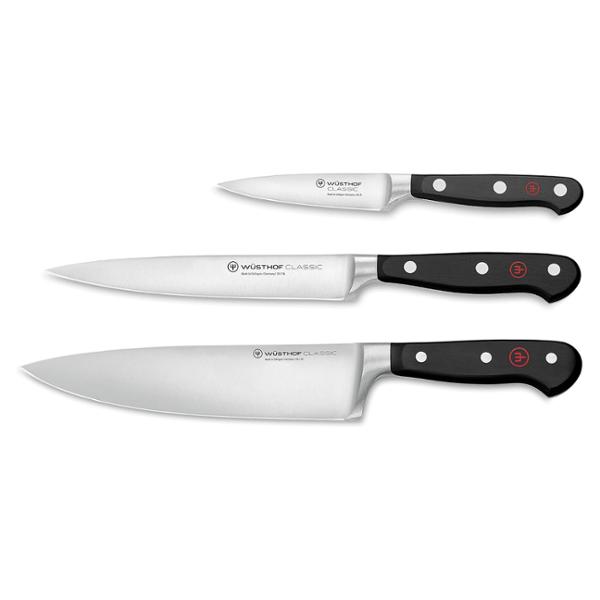 JUEGO 3 CUCHILLOS PARA CHEF JAMON Y MECHAR WUSTHOF