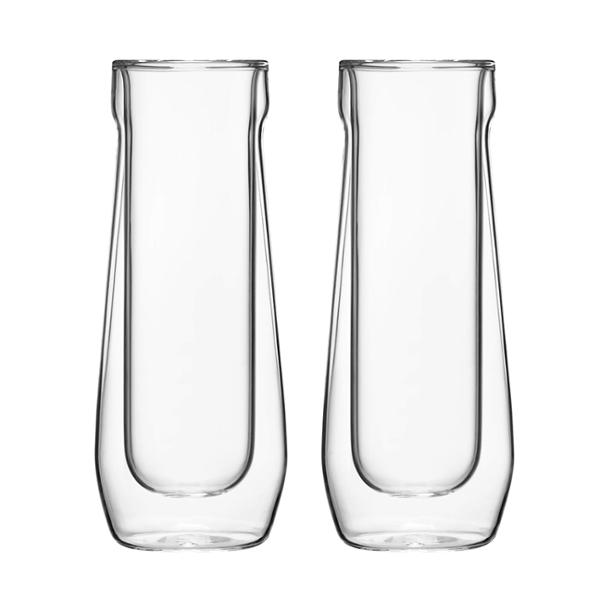 JUEGO 2 VASOS DOBLE PARED VIDRIO 220ML CORKCICLE