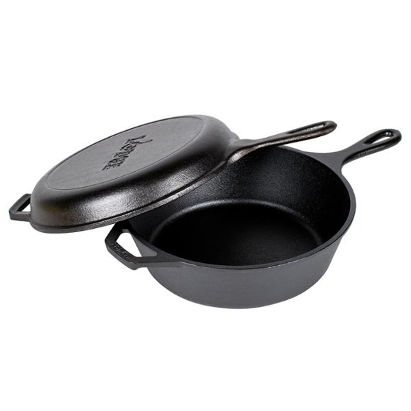 JUEGO 2P HORNO HOLANDES HF NEGRO 39CM 3L LODGE