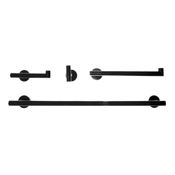 JUEGO DE ACCESORIOS ACERO INOXIDABLE PARA BAÑO 4 PIEZAS