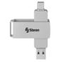 MEMORIA USB DUAL, TIPO C Y A, DE 64 GB