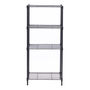 ESTANTE 4 NIVELES DE ACERO 98 X 44.2 X 29.2 CM NEGRO