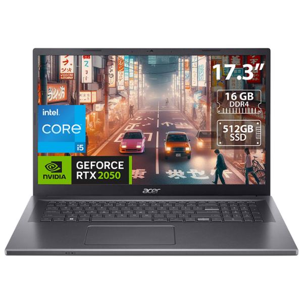 LAPTOP ACER INTEL CORE I5 1335U RAM DE 16GB DDR4 SSD DE 512GB NVIDIA GEFORCE RTX 2050 INGLÉS