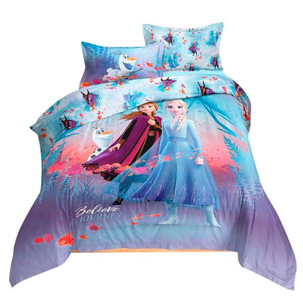 SET DE EDREDÓN DE MICROFIBRA MATRIMONIAL FROZEN BELIEVE