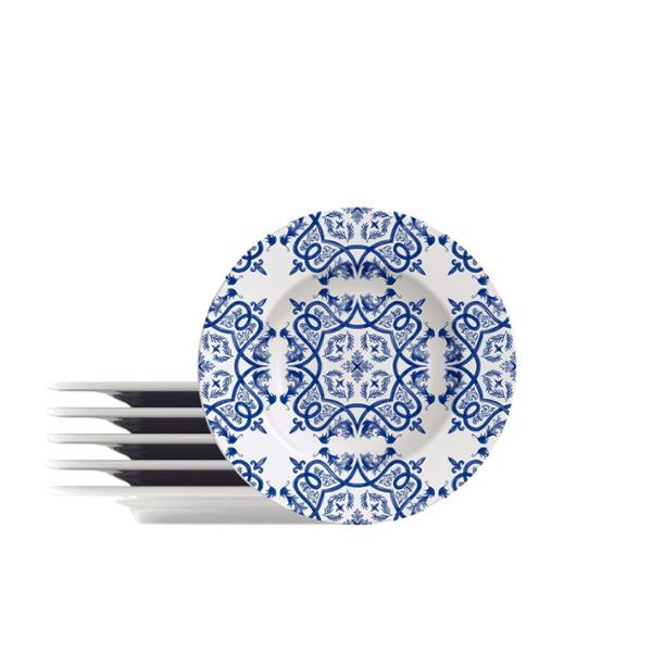 JUEGO DE PLATOS DE POSTRE TRAMONTINA ALGARVE 21 CM