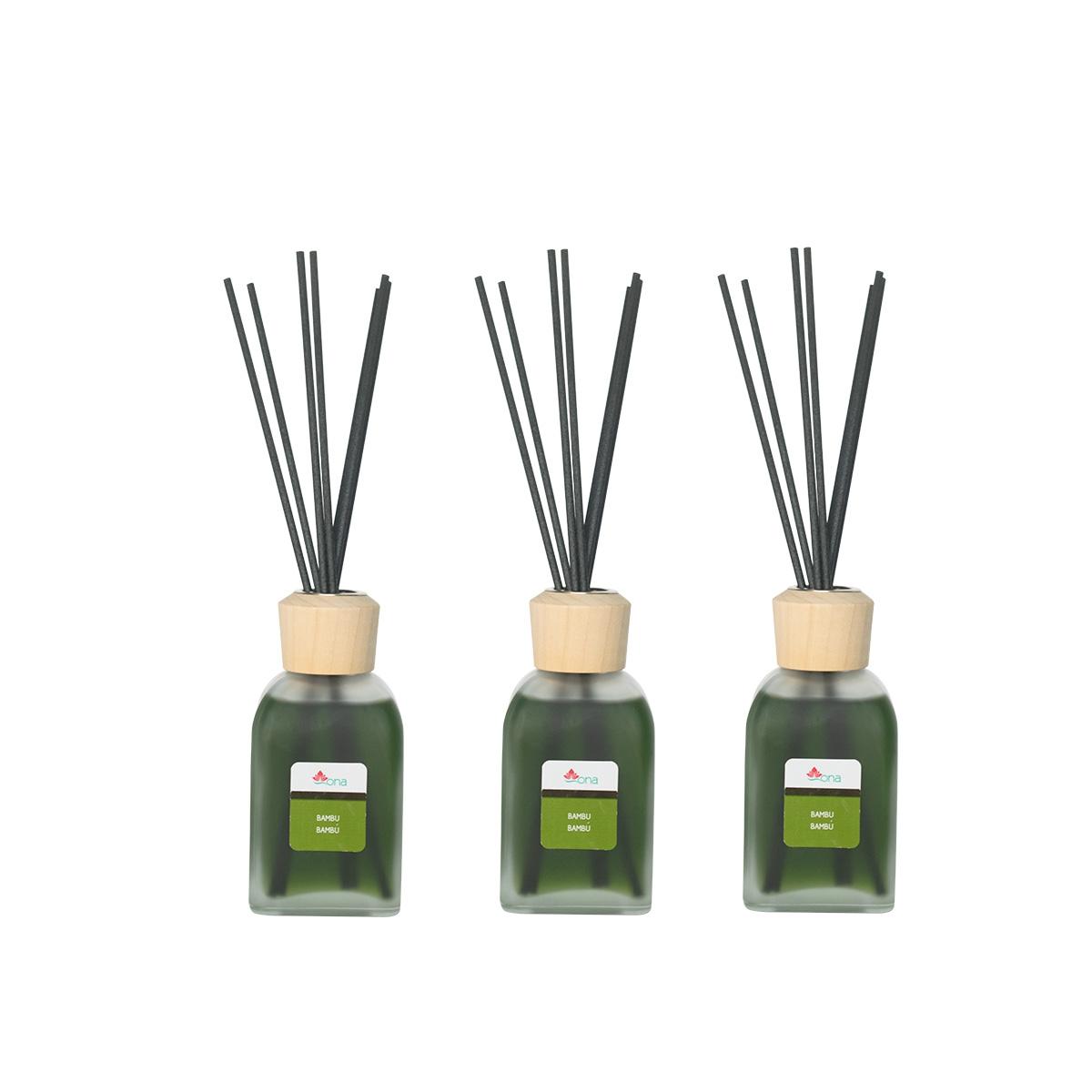 Pack 3 mikado 100 ml bambu