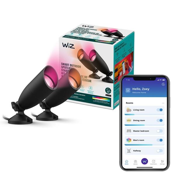 PAQUETE DE 2 FOCOS LED REFLECTOR DE TIERRA MULTICOLOR 24 W