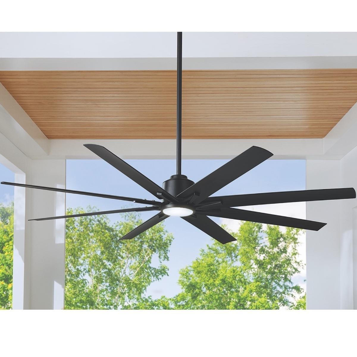 Ventilador de techo kensgrove ii 72" para interior con led integrado negro mate