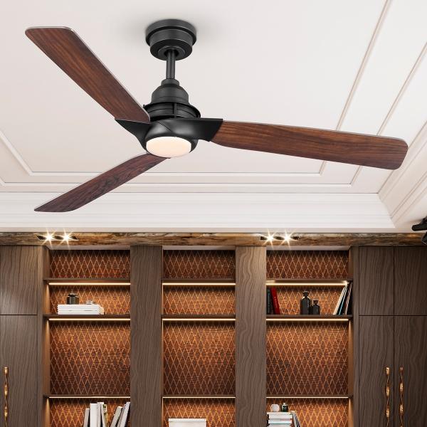 VENTILADOR DE TECHO ESTER 54" LED INTEGRADO PARA INTERIOR/EXTERIOR NEGRO