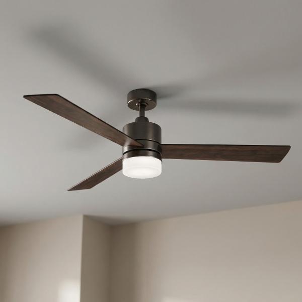 VENTILADOR DE TECHO SERENI 52" LED INTEGRADO PARA INTERIOR CARBON