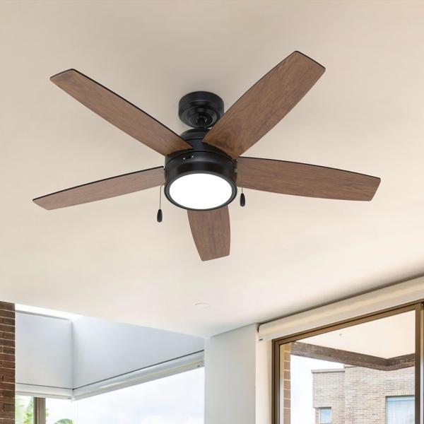 VENTILADOR DE TECHO 48" PARA INTERIOR NEGRO