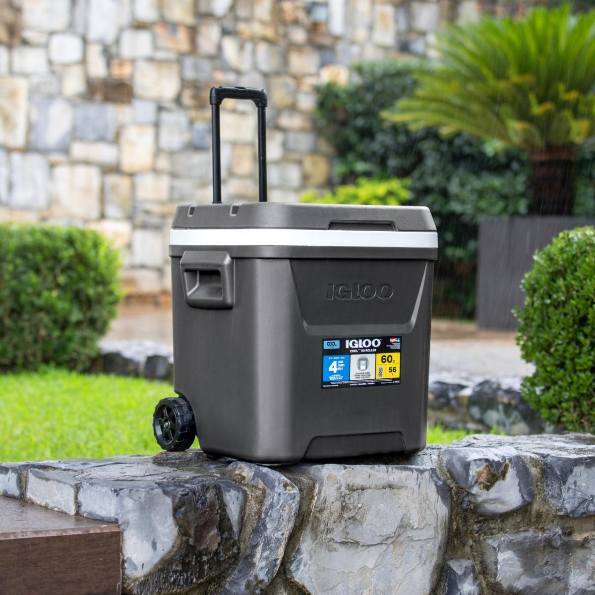 Hielera 60 qt gris con ruedas