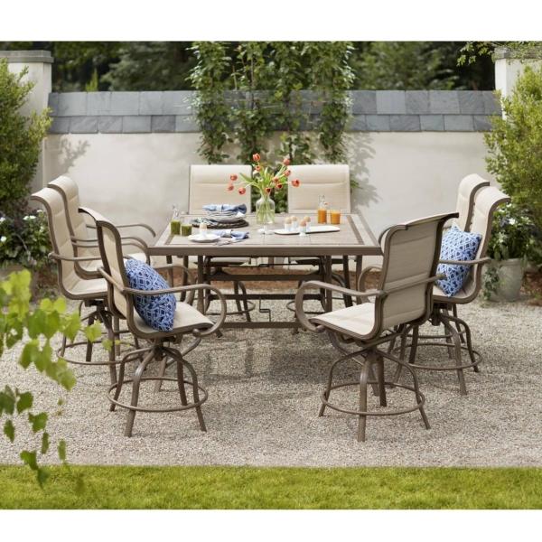 JUEGO DE JARDIN 9 PIEZAS ALUMINIO SUN VALLEY