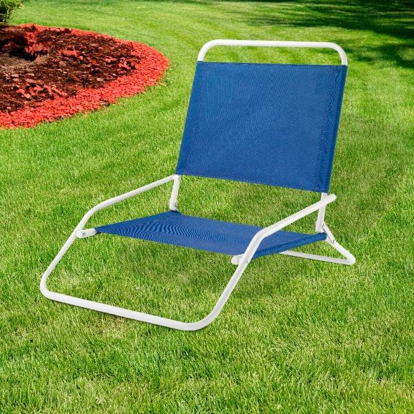 SILLA AZUL PLEGABLE DE PLAYA