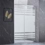 CANCEL PARA BAÑO CORREDIZO 130 X 185CM CRISTAL TEMPLADO ESMERILADO