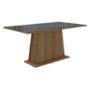 MESA COMEDOR RECT. VIDRIO RUSTIC/NEGRO