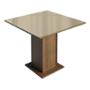 MESA COMEDOR CUADR. VIDRIO RUSTIC/CREMA