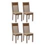 KIT 4 SILLAS 4280 RUSTIC/CREMA SINT.