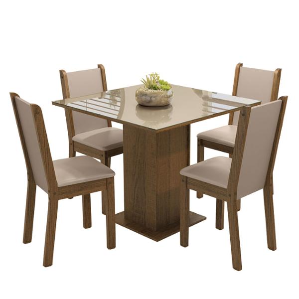 CONJ. TIFANI 4 SILLAS RUSTIC/CREMA