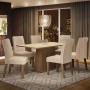 MESA 6 SILLAS RUSTIC/CREMA/IMPERIAL