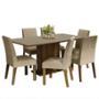 CONJUNTO COMEDOR 6 SILLAS RUSTIC/CREMA