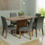 COMEDOR 6 SILLAS RUSTIC/CREMA/SILVER