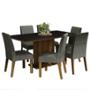 COMEDOR 6 SILLAS RUSTIC/NEGRO/SILVER