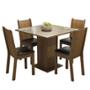 COMEDOR 4 SILLAS RUSTIC/CREMA/NEGRO