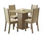 COMEDOR 4 SILLAS RUSTIC/CREMA/BEIGE