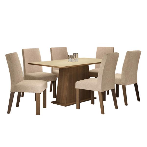 COMEDOR 6 SILLAS RUSTIC/CREMA/IMPERIAL